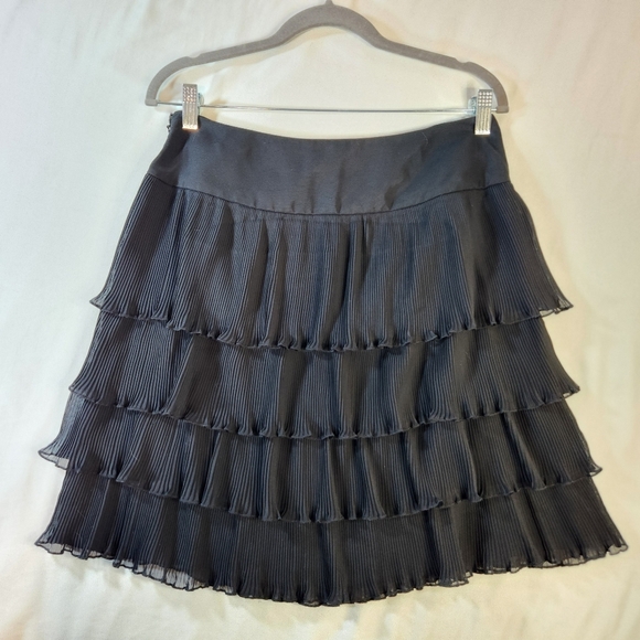 Ann Taylor Dresses & Skirts - NWT Vintage Ann Taylor LOFT Y2K Tiered Pleated Chiffon Skirt | Size 6 | Black